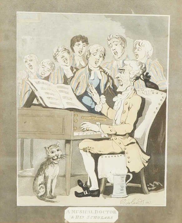 After Thomas Rowlandson (1756-1827), ‘A Musical Doctor & His Scholar’, lithograph, 34 x 27cm